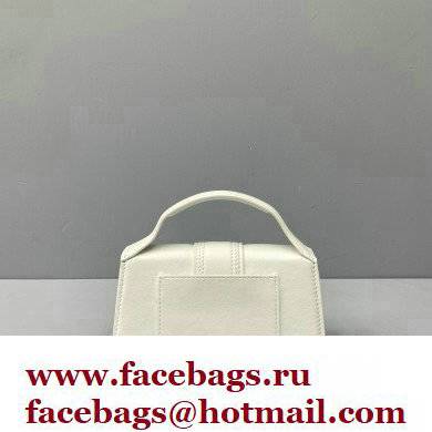 Jacquemus calfskin Le Bambino Mini Envelope Handbag white - Click Image to Close