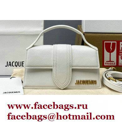 Jacquemus calfskin Le Bambino Mini Envelope Handbag white