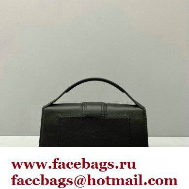 Jacquemus calfskin Le grand Bambino Large Envelope handbag black
