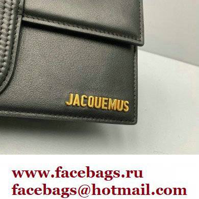 Jacquemus calfskin Le grand Bambino Large Envelope handbag black - Click Image to Close