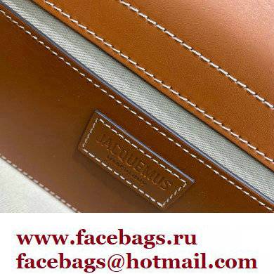 Jacquemus calfskin Le grand Bambino Large Envelope handbag brown