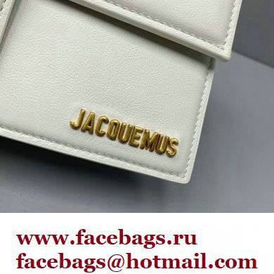 Jacquemus calfskin Le grand Bambino Large Envelope handbag white