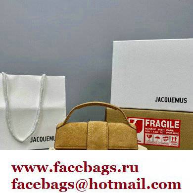 Jacquemus suede Le Bambino Mini Envelope Handbag beige