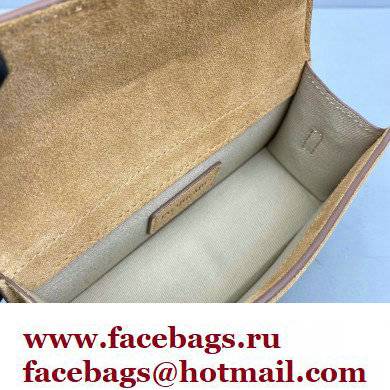 Jacquemus suede Le Bambino Mini Envelope Handbag beige - Click Image to Close