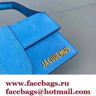 Jacquemus suede Le Bambino Mini Envelope Handbag blue