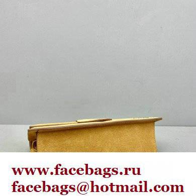 Jacquemus suede Le grand Bambino Large Envelope handbag beige