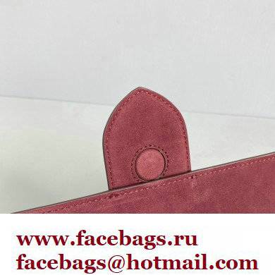 Jacquemus suede Le grand Bambino Large Envelope handbag burgundy - Click Image to Close