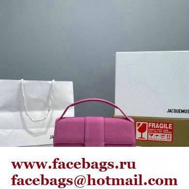 Jacquemus suede Le grand Bambino Large Envelope handbag fuchsia - Click Image to Close