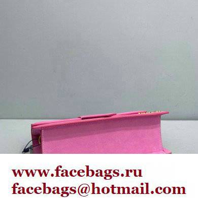 Jacquemus suede Le grand Bambino Large Envelope handbag fuchsia - Click Image to Close
