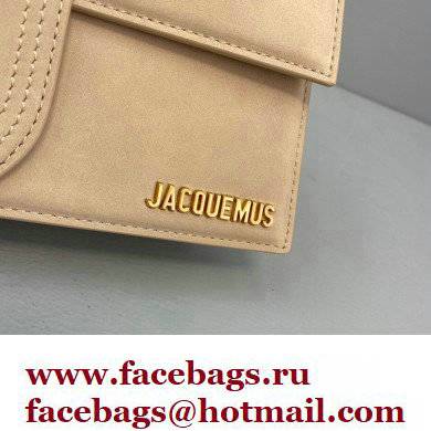Jacquemus suede Le grand Bambino Large Envelope handbag nude