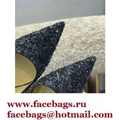 Jimmy Choo Heel Glitter Love Pumps Black 2022 - Click Image to Close