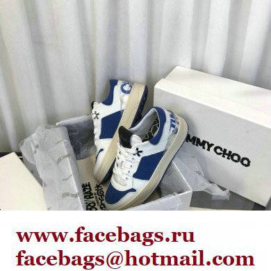Jimmy Choo JC / ERIC HAZE FLORENT/F Trainers Sneakers White/Blue 2022 - Click Image to Close