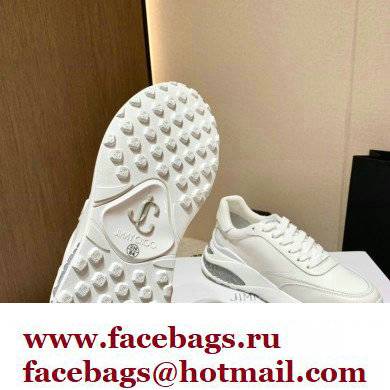 Jimmy Choo MEMPHIS LACE UP/F Trainers Sneakers White 2022 - Click Image to Close