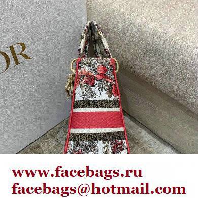 Lady Dior Medium D-Lite Bag in Multicolor Butterfly Embroidery 2022