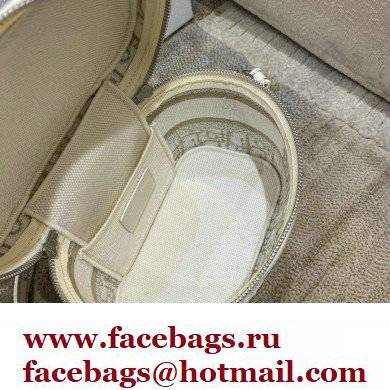 Lady Dior Micro Vanity Case Bag in Gold-Tone Oblique Embroidery 2022 - Click Image to Close