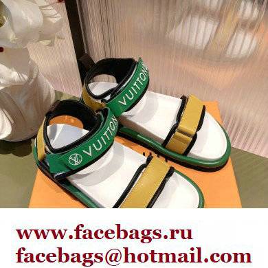 Louis Vuitton Pool Pillow Comfort Sandals Green/Yellow 2022 - Click Image to Close