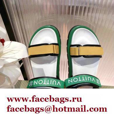 Louis Vuitton Pool Pillow Comfort Sandals Green/Yellow 2022
