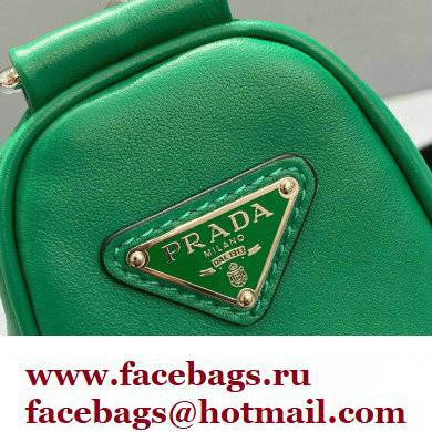 Prada Leather Triangle Shoulder Bag 1BH190 Green 2022