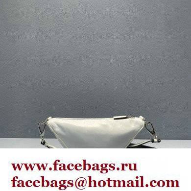 Prada Nylon Triangle Shoulder Bag White 2022