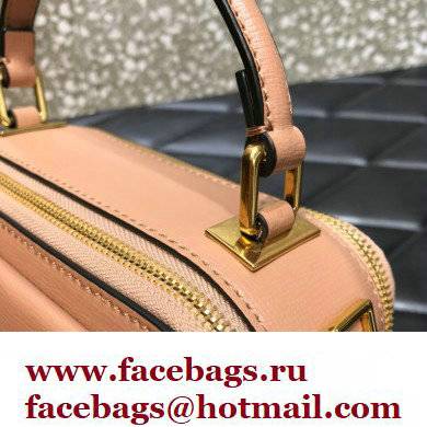 Valentino Alcove Rockstud Vlogo Leather Crossbody Bag Nude 2022 - Click Image to Close