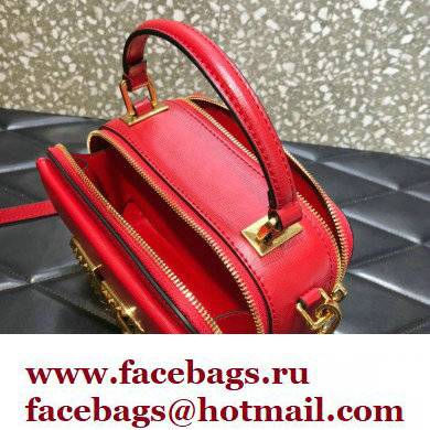 Valentino Alcove Rockstud Vlogo Leather Crossbody Bag Red 2022 - Click Image to Close