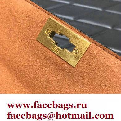 Valentino Grainy Calfskin Large Roman Stud Chain Bag Brown 2022 - Click Image to Close