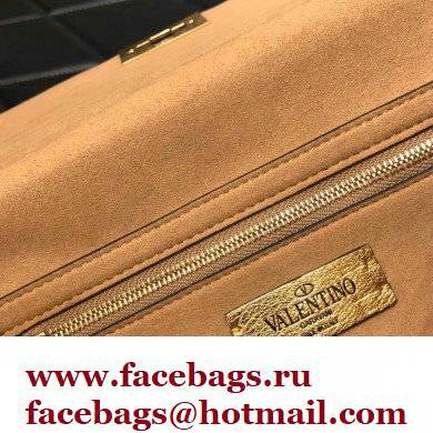 Valentino Grainy Calfskin Large Roman Stud Chain Bag Gold 2022 - Click Image to Close