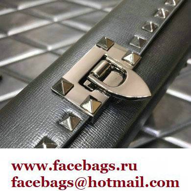 Valentino Rockstud Alcove Grainy Calfskin Crossbody Bag So Black 2022 - Click Image to Close