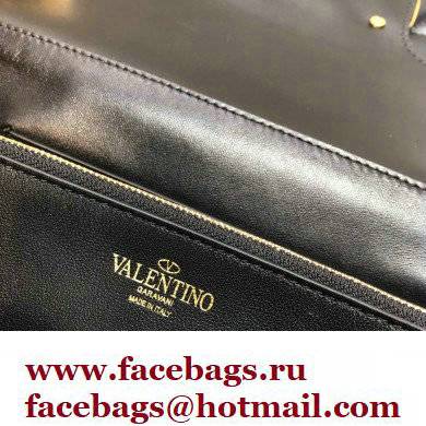 Valentino Stud Sign Nappa Shoulder Bag Black 2022 - Click Image to Close