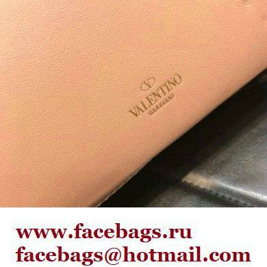 Valentino Stud Sign Nappa Shoulder Bag Nude 2022 - Click Image to Close