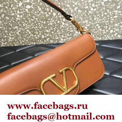 Valentino VLogo Signature Loco Shoulder Bag Brown 2022 - Click Image to Close
