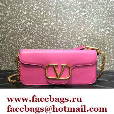 Valentino VLogo Signature Loco Shoulder Bag Pink 2022 - Click Image to Close
