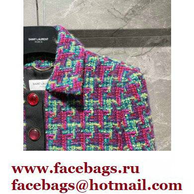 YSL tweed jacket with multicolor buttons 2022 - Click Image to Close