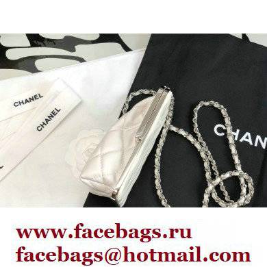 chanel WHITE lambskin Clutch with Chain AP2497 2022
