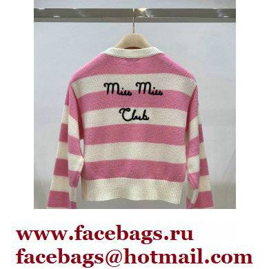 miu miu pink striped sweater 2021