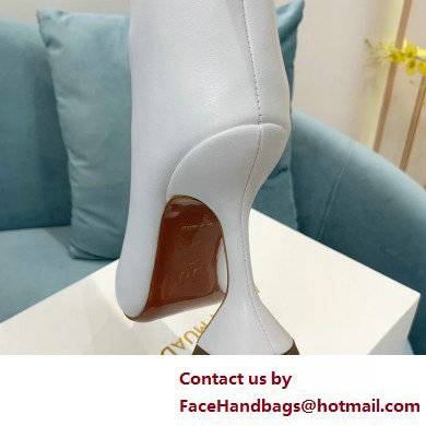 Amina Muaddi Heel 10.5cm Rain Leather boots White 2022