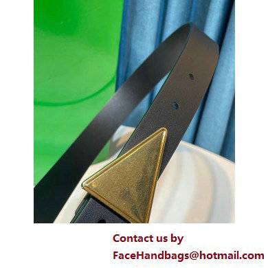 Bottega Veneta Width 2.5cm leather triangle belt 26