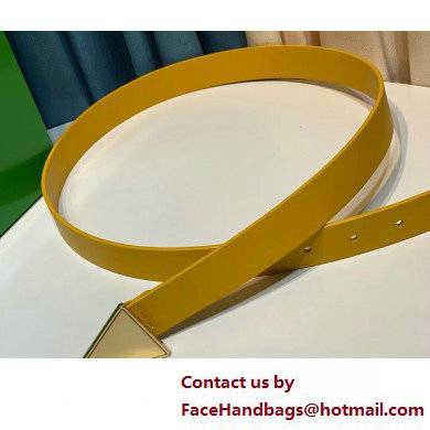 Bottega Veneta Width 2.5cm leather triangle belt 30