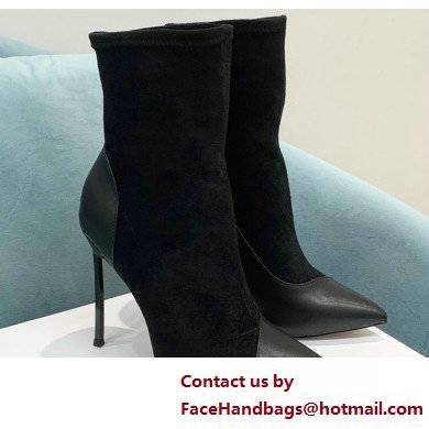 Casadei Heel 12cm Blade Leather ankle boots Suede Black 2022 - Click Image to Close