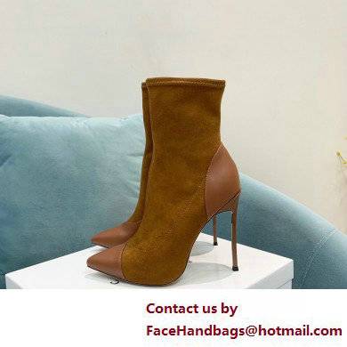 Casadei Heel 12cm Blade Leather ankle boots Suede Brown 2022