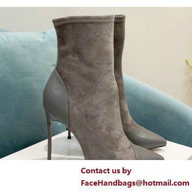 Casadei Heel 12cm Blade Leather ankle boots Suede Gray 2022 - Click Image to Close