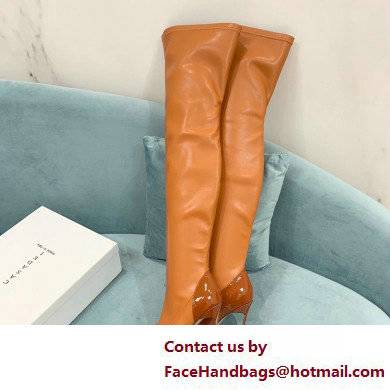 Casadei Heel 12cm Blade Leather over-the-knee boots Patent Rodeo 2022 - Click Image to Close