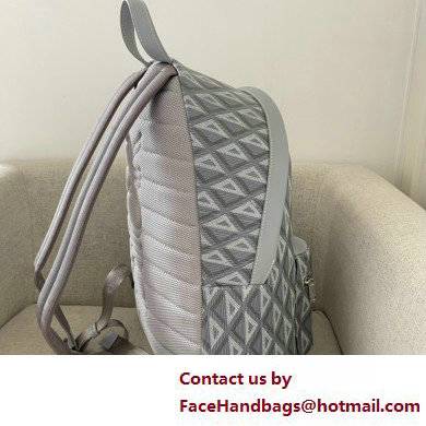 Dior Gray CD Diamond Canvas and Smooth Calfskin Rider Backpack - Click Image to Close