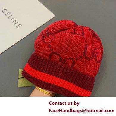 GUCCI GG KNIT HAT RED 2022 - Click Image to Close