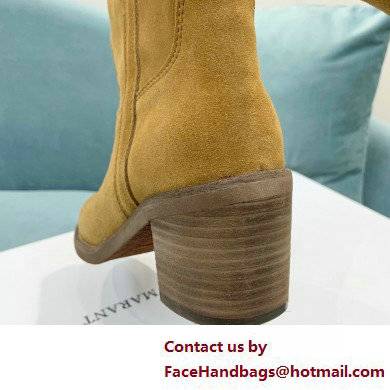 Isabel Marant Heel 6.5cm SEENIA LEATHER boots Suede Camel 2022 - Click Image to Close