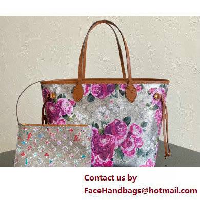 Louis Vuitton Canvas Neverfull MM Tote Bag M21352 buttercup floral pattern