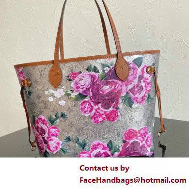 Louis Vuitton Canvas Neverfull MM Tote Bag M21352 buttercup floral pattern