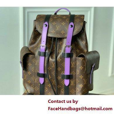 Louis Vuitton Monogram Canvas Christopher PM Backpack Bag M46247 Purple