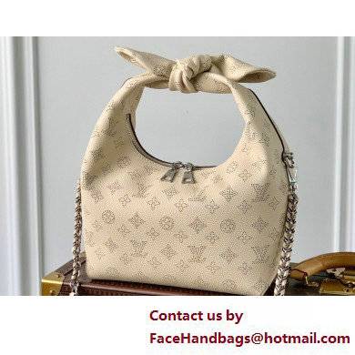 Louis Vuitton Perforated Mahina leather Why Knot PM Bag M20700 Cream Beige