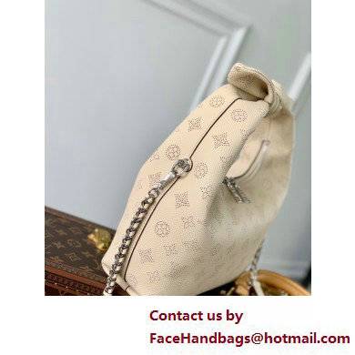 Louis Vuitton Perforated Mahina leather Why Knot PM Bag M20700 Cream Beige